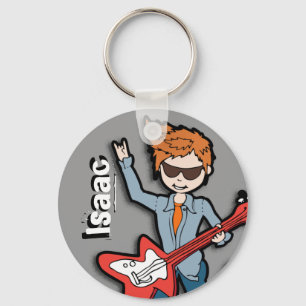 "I'm a Rockstar" grey graphic named keychain