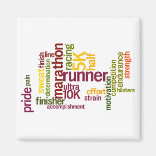 I'm a Runner Words Magnet