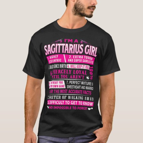 Im A Sagittarius Girl  Sagittarius Birthday  T_Shirt