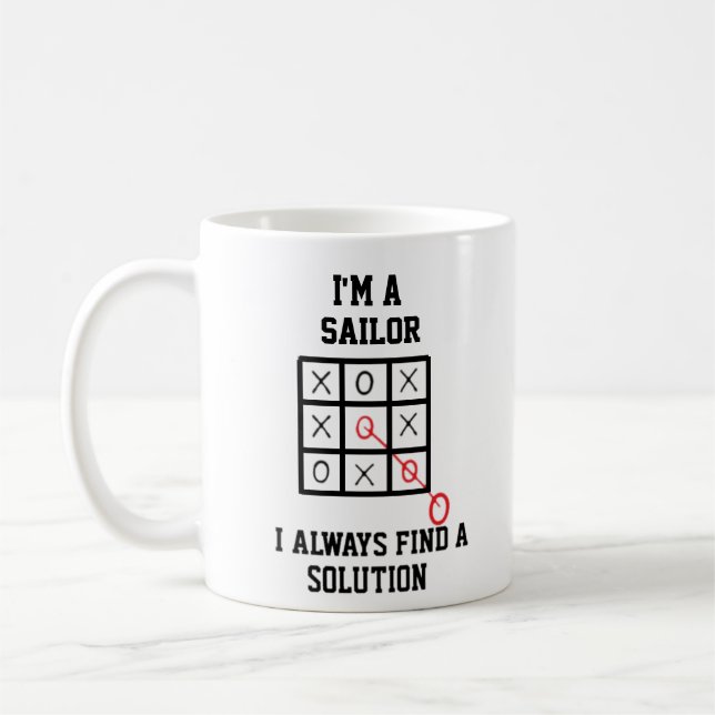 Im A Sailor I Always Find A Solution Mug (Left)
