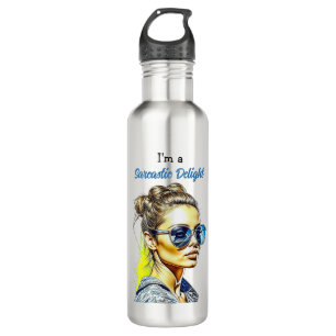 I'm a Sarcastic Delight Funny Humor Stainless Steel Water Bottle