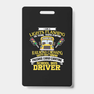 im a school bus driver back to school gift badge