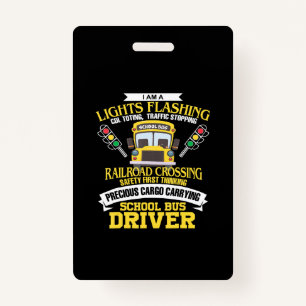 im a school bus driver back to school gift badge