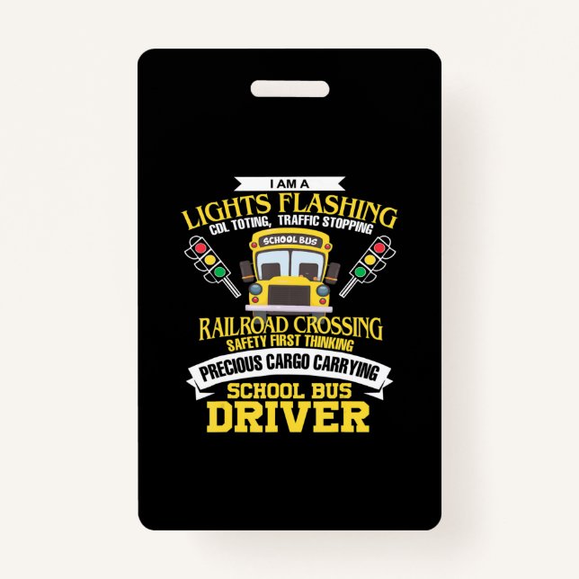 im a school bus driver back to school gift badge (Front)