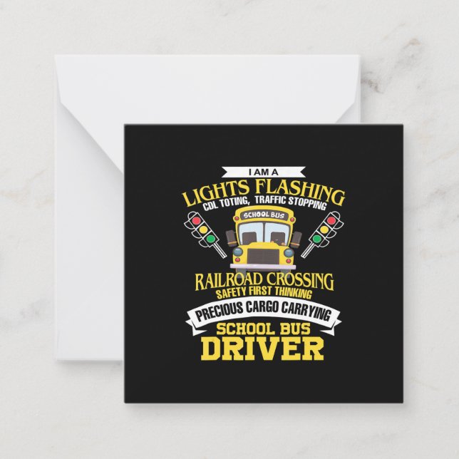 im a school bus driver back to school gift note card (Front)