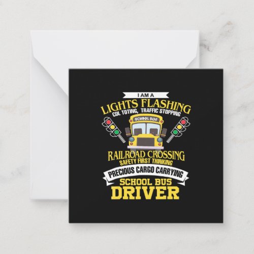 im a school bus driver back to school gift note card