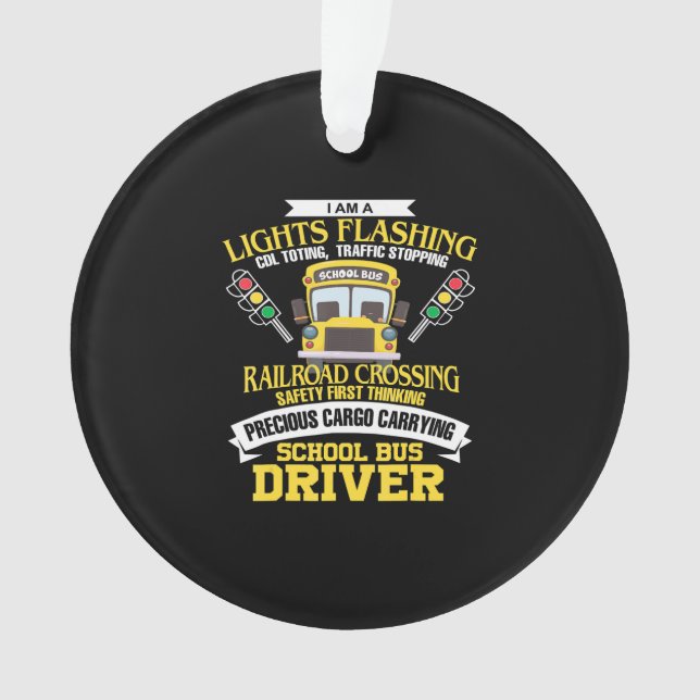im a school bus driver back to school gift ornament (Front)
