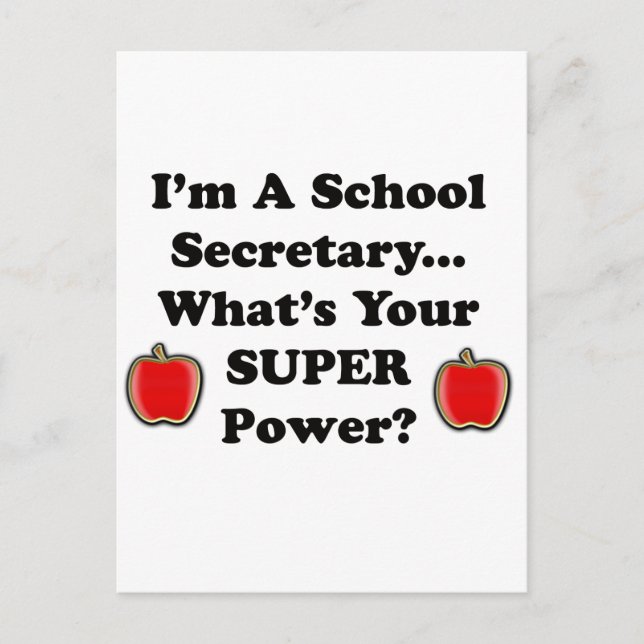 I'm a School Secretary Postcard (Front)