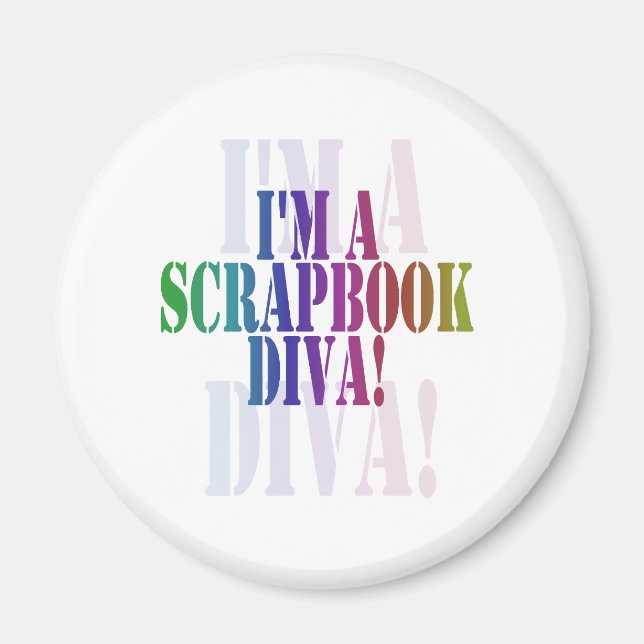 I'm a scrapbook diva unioneight union+eight peacoc magnet (Front)
