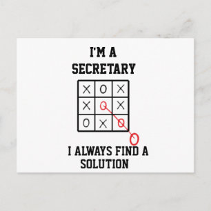 Im A Secretary I Always Find A Solution Postcard