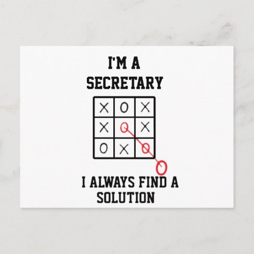 Im A Secretary I Always Find A Solution  Postcard