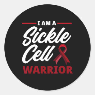 I'm A Sickle Cell Warrior Sickle Cell Anemia Aware Classic Round Sticker
