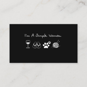 I'm A Simple Girl   Crochet Lover Business Card