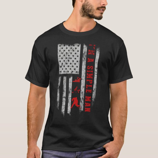 Im a Simple Man Drink Hockey Tee Shirt Hoodie (Front)