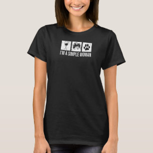 I'm A Simple Woman Wine Utv & Dogs Sxs Side By Sid T-Shirt