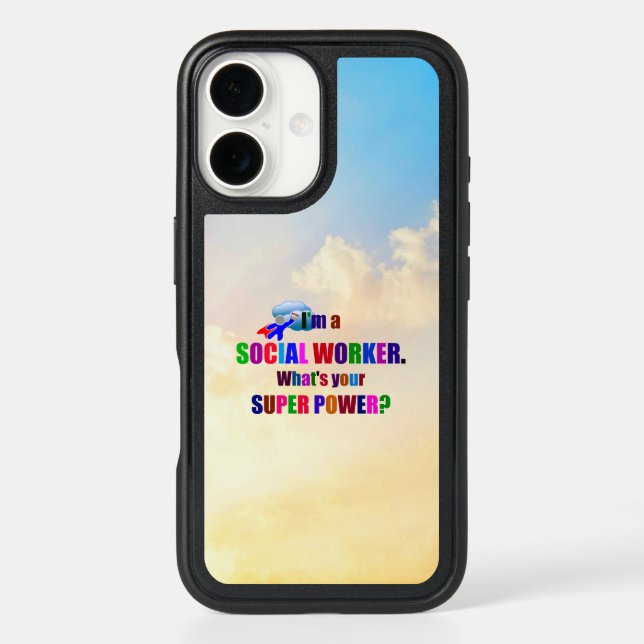 "I'm a Social Worker" superhero Otterbox iPhone Case (Back)