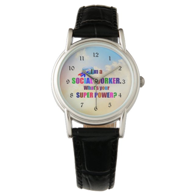 "I'm a Social Worker" superhero Watch (Front)