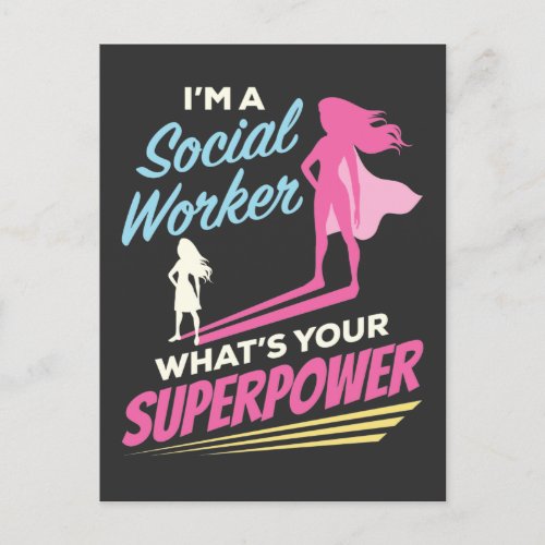 Im a Social Worker Whats Your Superpower Postcard
