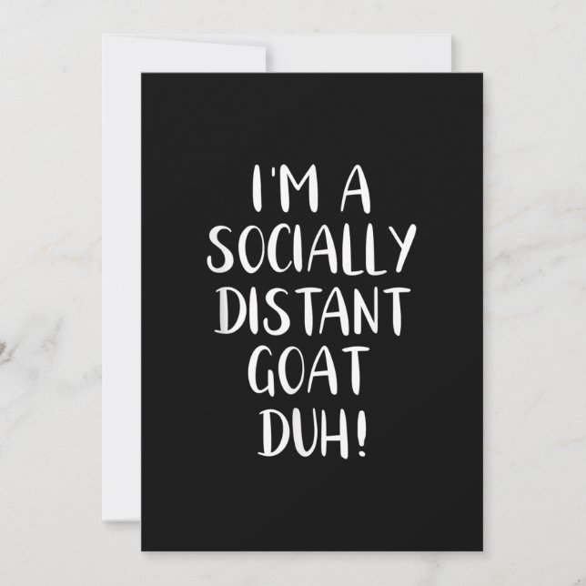 I'm a Socially Distant Goat Funny Halloween Save The Date (Front)