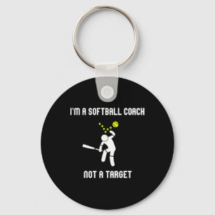 I'm A Softll Coach Not A Target Keychain