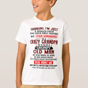 Crazy About Grandkids Chiefs Grandpa T-Shirt (Men) Black Medium