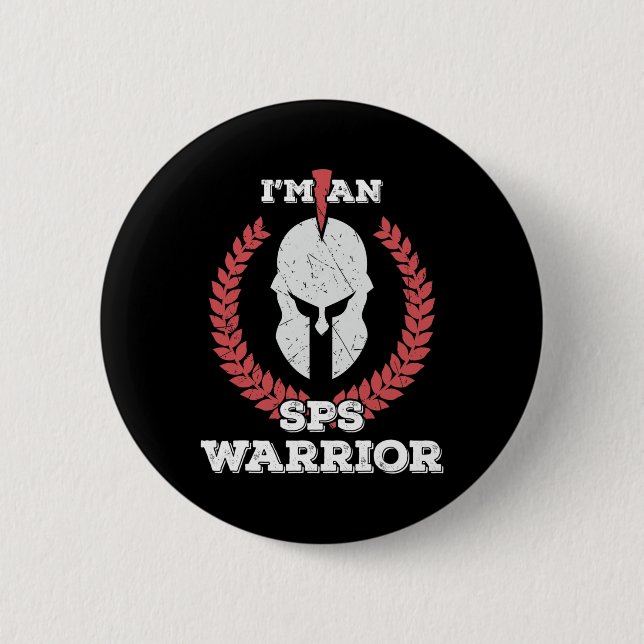 I'm A Sps Warrior Stiff Person Syndrome Awareness  Button (Front)