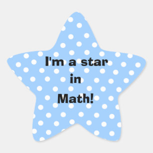 I'm a star in math customizable subject stickers