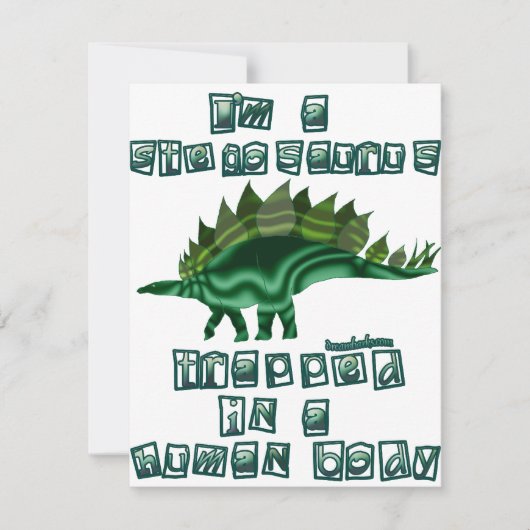 I'm a Stegosaurus (Front)