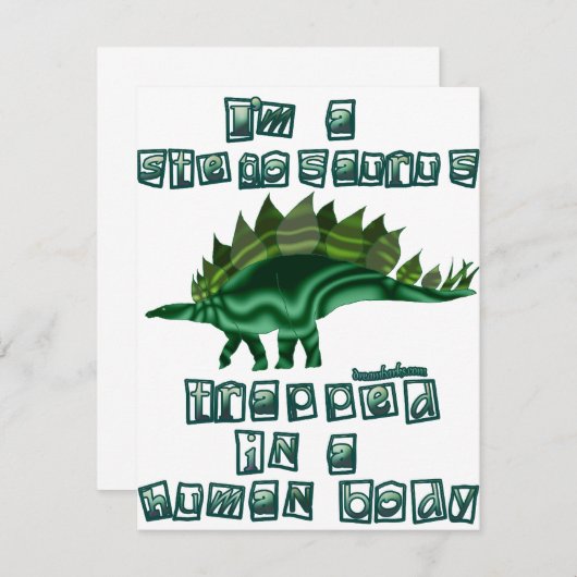 I'm a Stegosaurus (Front/Back)