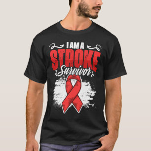 I'm A Stroke Survivor Red Ribbon Stroke Awareness T-Shirt