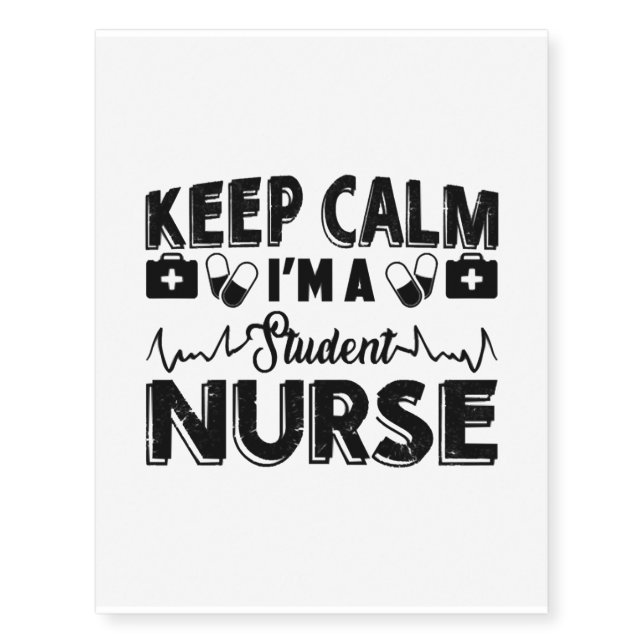 I'm A Student Nurse Temporary Tattoos (Front)