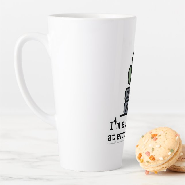 I'm a Succulent at Error Handling Sticker - Latte Mug (In Situ)