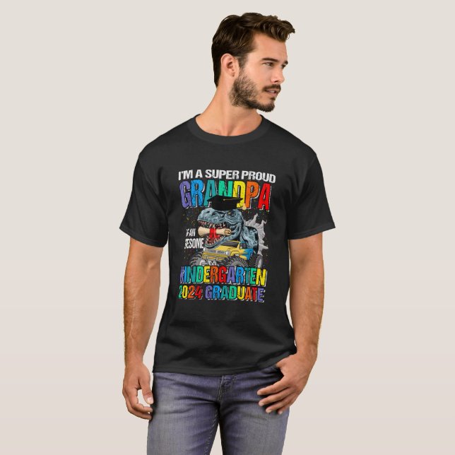 I'M A Super Proud Grandpa Of An Awesome Kindergen  T-Shirt (Front Full)