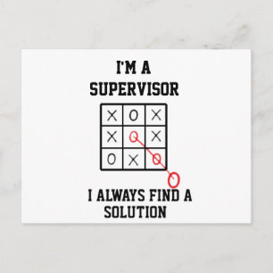 Im A Supervisor I Always Find A Solution  Postcard