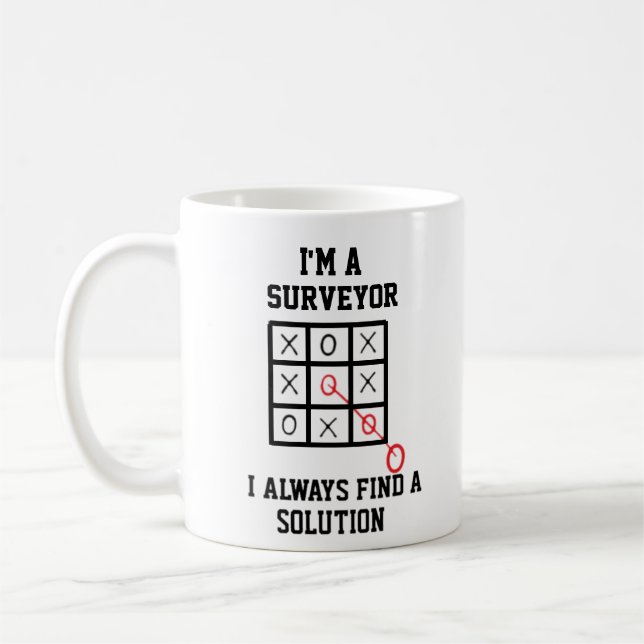 Im A Surveyor I Always Find A Solution Mug (Left)