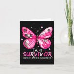 I&#39;m A Survivor Breast Cancer Awareness Butterfly P Card