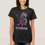 I&#39;m A Survivor Breast Cancer Awareness Butterfly P T-Shirt