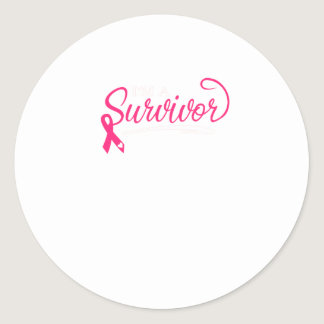 I'm A Survivor Breast Cancer Awareness Classic Round Sticker