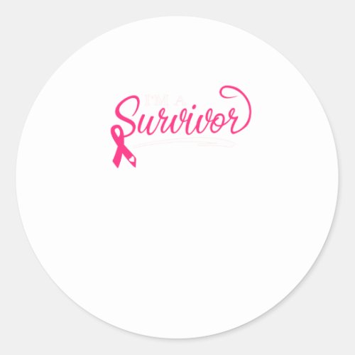 Im A Survivor Breast Cancer Awareness Classic Round Sticker