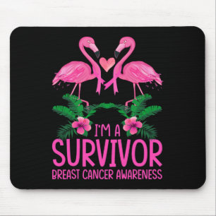 I'm A Survivor Breast Cancer Awareness Flamingo Mouse Pad