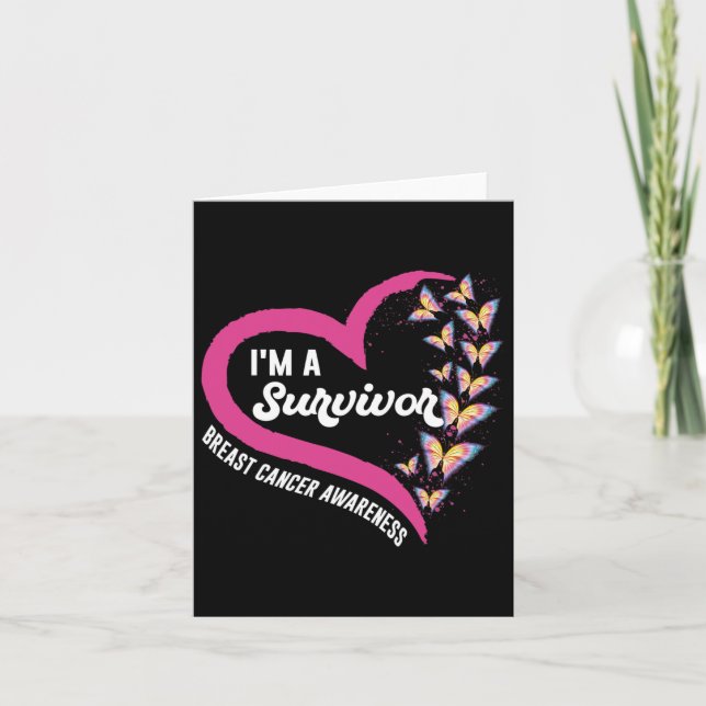I'm A Survivor Breast Cancer Awareness Pink Butter Card (Front)