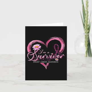 I'm A Survivor Breast Cancer Awareness Pink Ribbon Card