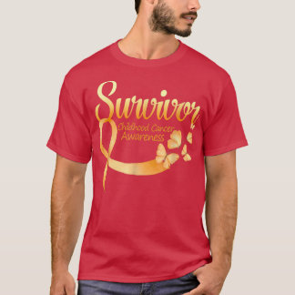 I'm A Survivor Butterfly Childhood Cancer Awarenes T-Shirt