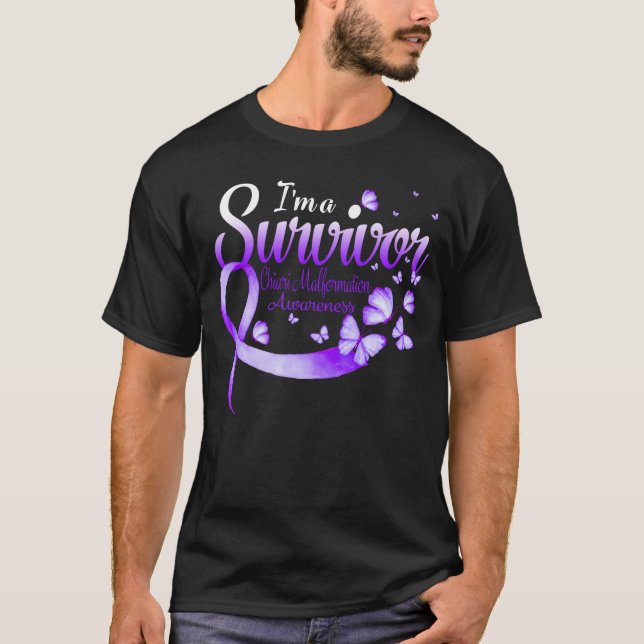 I'm A Survivor Chiari Malformation Awareness Butte T-Shirt (Front)
