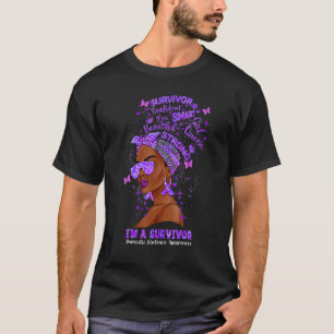 I'm A Survivor Domestic Violence Awareness Black W T-Shirt