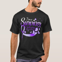 I'm A Survivor Epilepsy Awareness Butterfly Ribbon T-Shirt