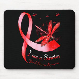 Im A Survivor Heart Disease Awareness Month Red Ri Mouse Pad