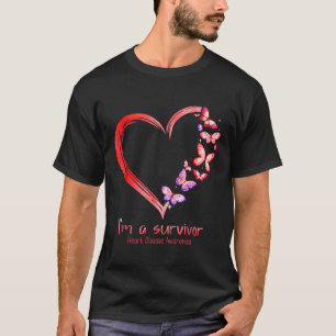 Im A Survivor Heart Disease Awareness Month Red Ri T-Shirt
