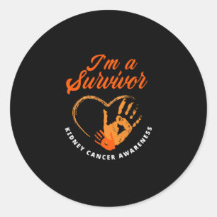 I'm A Survivor Kidney Cancer Awareness Classic Round Sticker