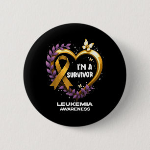 Im A Survivor Leukemia Awareness Button